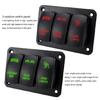 Multifunctional 12V 24V Car 2 Gang/3 Gang Rockers Switch Panel with LED Indicators for Enhances Vehicle Lighting Control