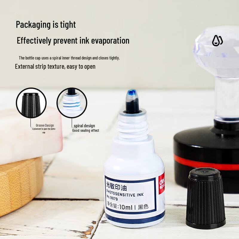 Deli 10ml Photosensitive Stamp Ink Refill