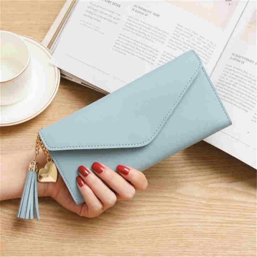 Fashion Long Lady Wallet with Large Capacity Tassel Coin Purse Card Holders Handbag