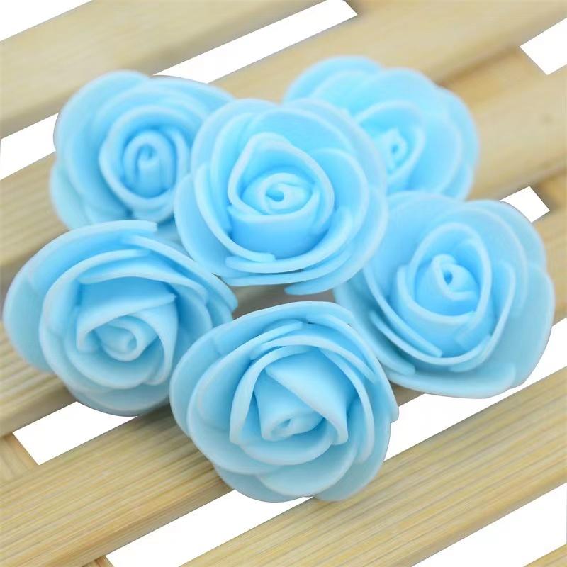 50~500Pcs 3.5cm PE Foam Rose Head Artificial Flower For Wedding Birthday Party Home Decor DIY Bear Rose Valentines Day Gifts