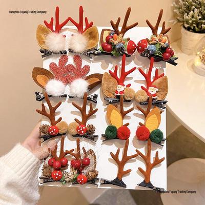 Mori Style Rentiergeweih & Ohr Haarspange - Niedlicher Weihnachtskopfschmuck für Kinder