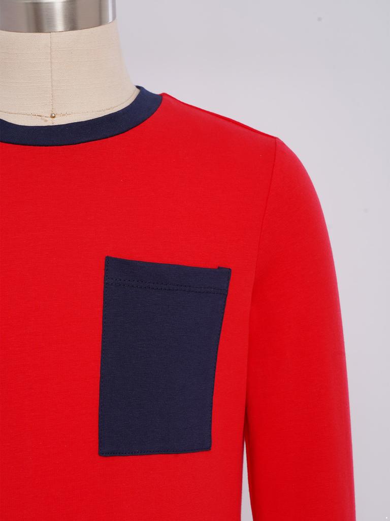 Unisex Barn Särskilda Behov Anpassningsbara Kläder Rund Hals Lång Ärm Anti-Strap Rygg Osynlig Dragkedja Ficka Jumpsuit