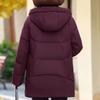 Plus Size XL-6XL Middle Age Women's Down Coats Winter Vintage Parkas Hooded Elegant Loose Thick Warm Down Jackets Woman Outerwears