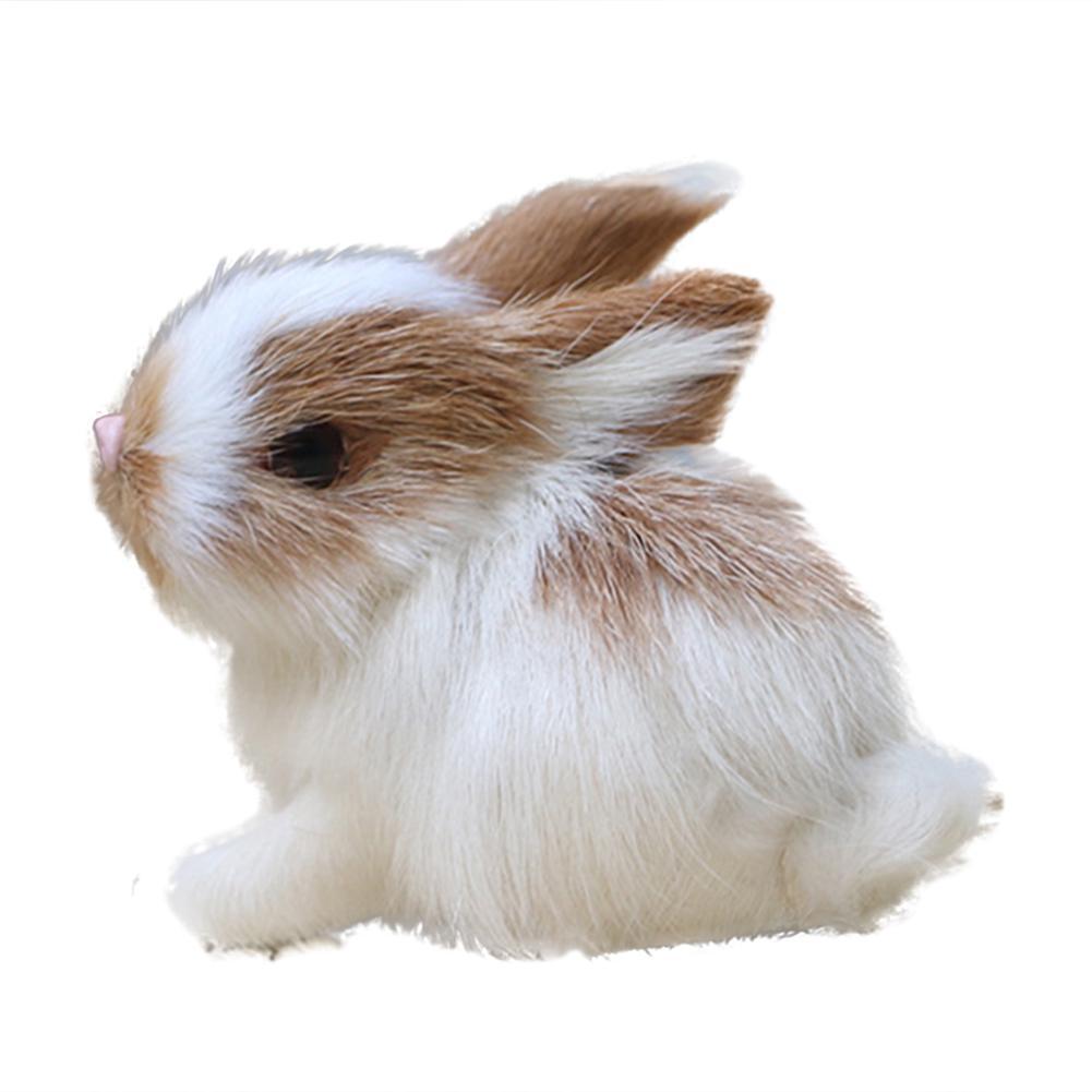 Lovely Simulation Animal Doll Rabbit Plush Sleeping Stuffed Kids Toy Lifelike Animal Pet Toys For Children Home Decor Baby Gifts