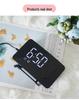 0716 Dual Alarm Clock with Large LED Display, Curved Surface, and Radio Projection