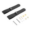 2pcs PU Leather Curtain Rod Holders Brackets Mounted Loop Straps with Screws Plastic Wall Plugs Boho Pole Hanger Hook