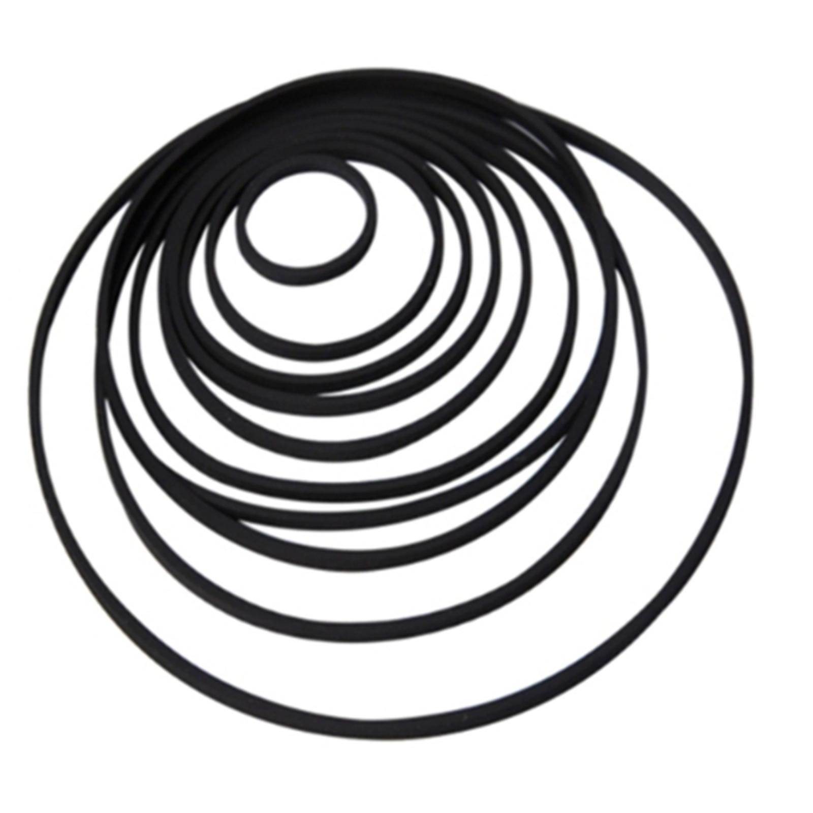 

10 шт./набор Ремень для проигрывателя Разные характеристики Резиновый ремень Замена ремня привода проигрывателя/кассеты 190-471 мм