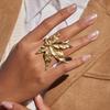 Light Luxury High-end Maple Leaf Open Ring Does Not Fade Jewelry