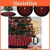 Elegante Rot-Schwarze Karomusterige Plüsch-Weihnachtsbaumdecke Perfekt für Festliche Feiern