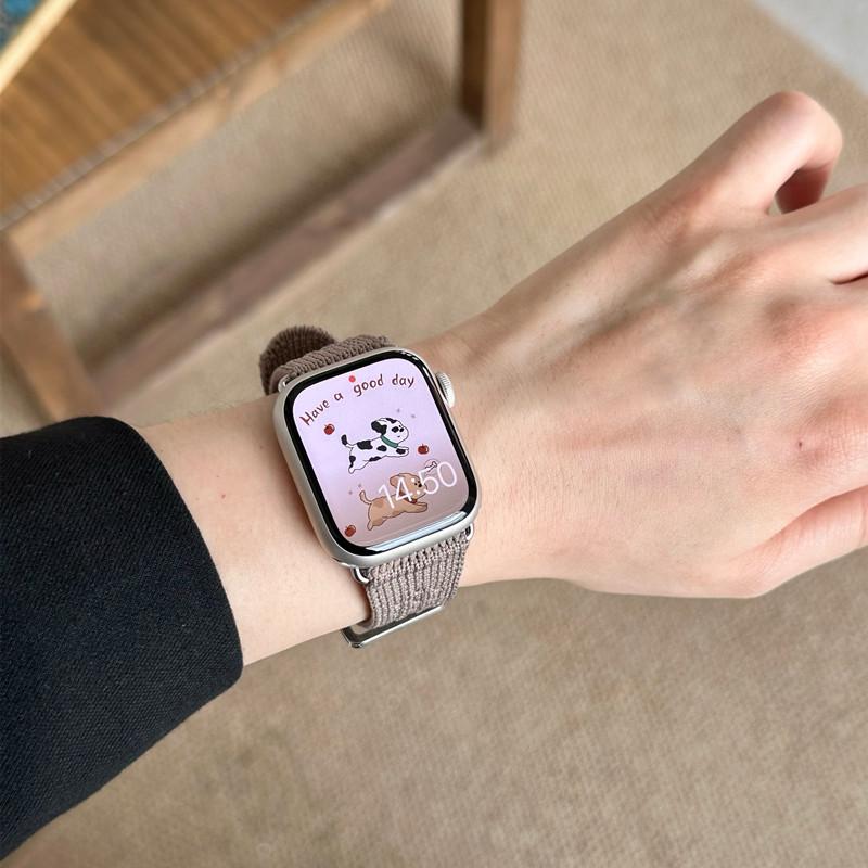 Gestricktes Sportarmband für Apple Watch Band 46 mm 38 mm 40 mm 41 mm 44 mm 42 mm 45 mm 49 mm Armband für iWatch Serie 9 8 7 6 5 4 3 SE Ultra 2