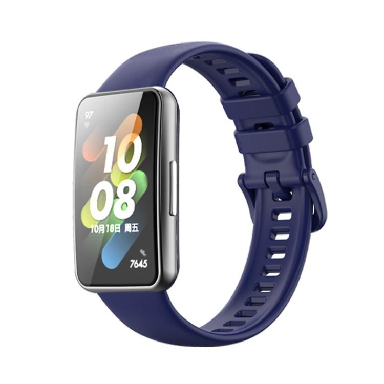 For Huawei Band 7 / Honor Band 7 Pure Color Silicone Watch Band