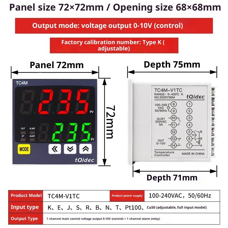 Digital PID Temperature Controller Multi-Input Smart Thermostat with LED Display Thermoregulator