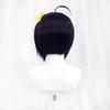 Anime Cosplay Wig, Takanashi Rikka Dark Purple Short Hair High-Temperature Fiber Synthetic Hairpiece