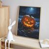 Halloween diamond painting kit handmade diy glowing pumpkin full moon landscape wall art home decoration painting