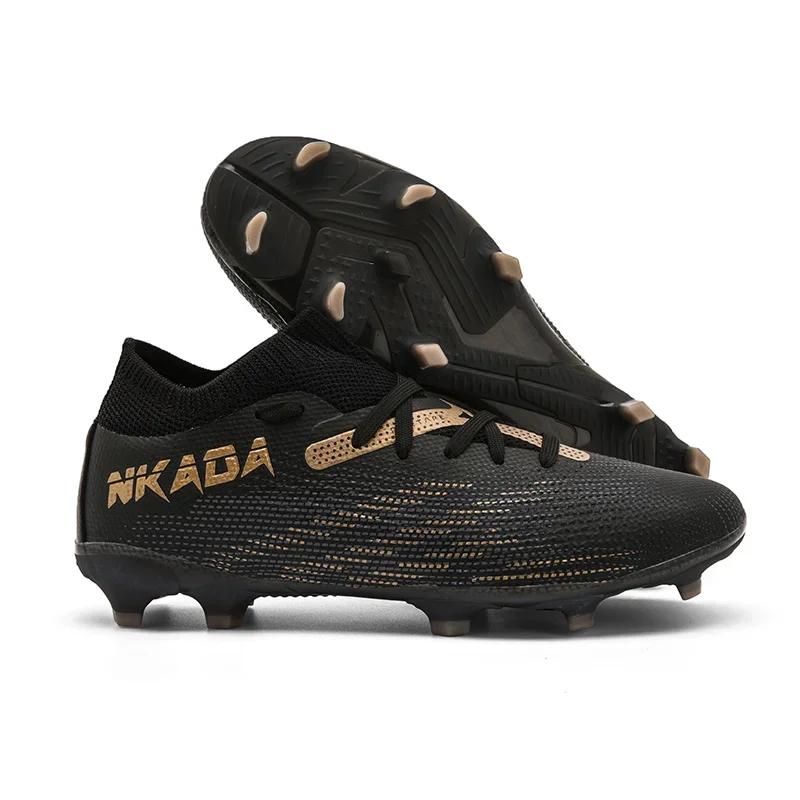 

Высококачественные профессиональные футбольные бутсы для мужчин и женщин, модные черные золотые футбольные тренировочные бутсы для мужчин, футзальные кроссовки Zapatos Futbol 42