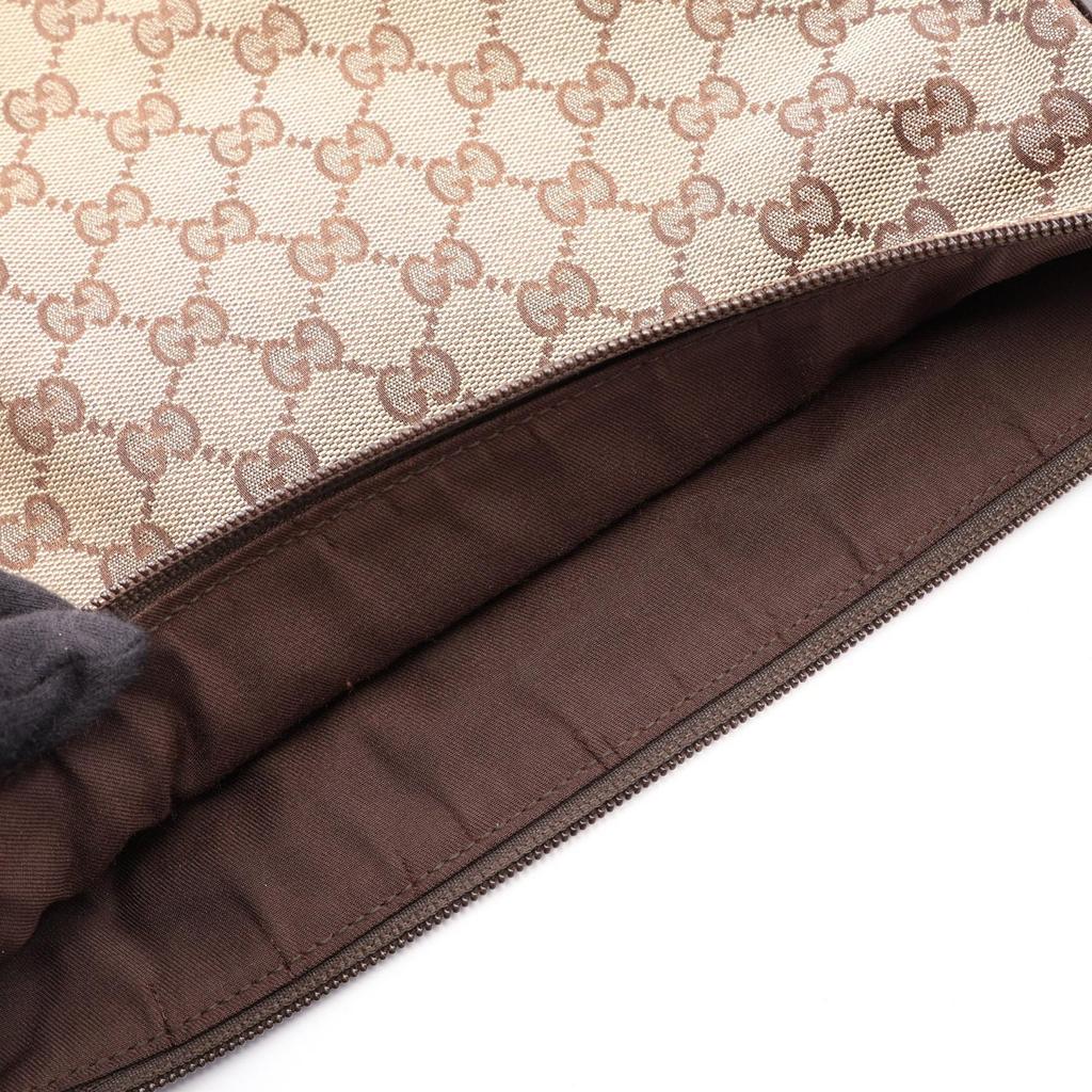 Used GUCCI GG canvas Shoulder Bag 145857 canvas leather Beige Brown Used Women