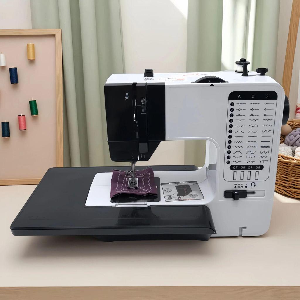 Youli Jia 738 Mini Electric Sewing Machine with Foot Pedal and Overlocker Function
