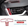 Carbon Fiber Style Air Outlet Trim for Toyota RAV4 XA50 2019-2025 LHD RHD Interior Sticker