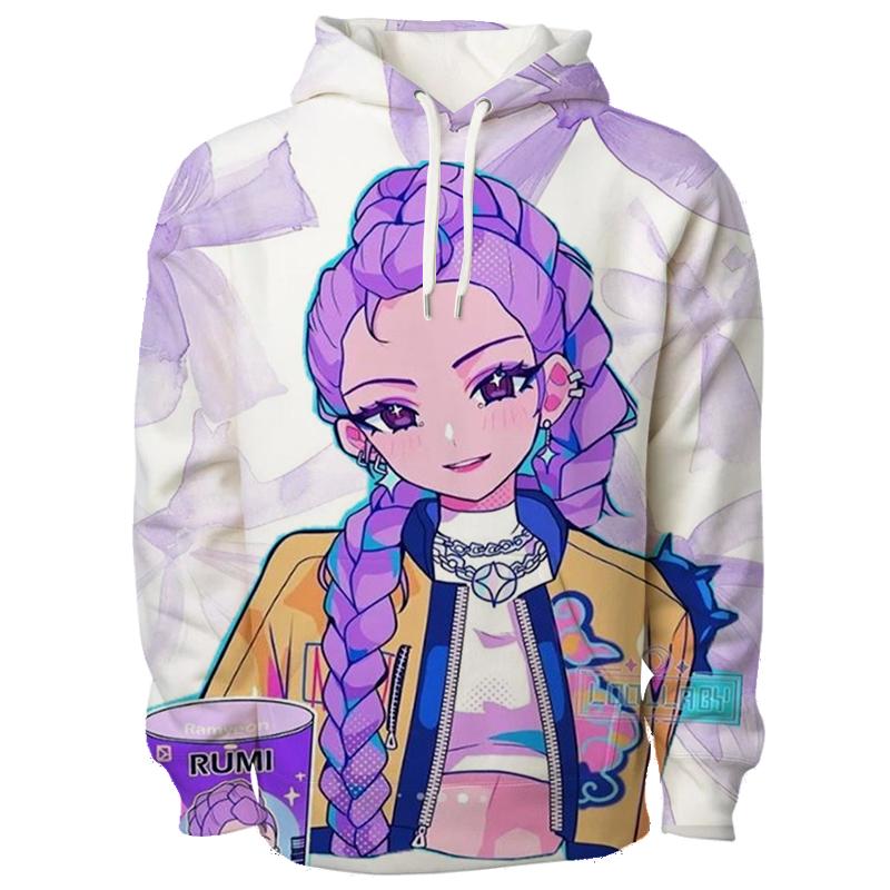 Kpop Dämonenjäger Hoodies 3D Gedruckt Herren Damen Lässiger Pullover Mode Sweatshirts Unisex Kleidung Weiblich Harajuku Streetwear