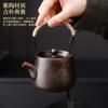 Purple Clay Teapot with Handle Handmade Travel Tea Set Including 1 Teapot  4 Cups Purple Clay Teacups Handheld Teapot