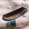 Carpenter Tan Peacock Feather II Wooden Comb Gift Set