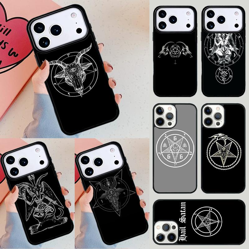 Satanic Pentagram Baphomet Phone Case For iPhone 17 Air 14 15 13 12 Max Cover For Apple 16e 11 Pro Max Plus Coque