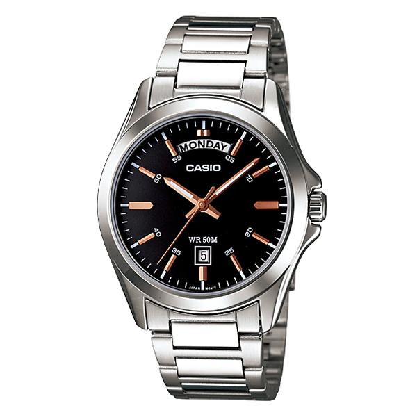 Casio MTP-1370D-1A2 – Melns ciparnīcas pulkstenis