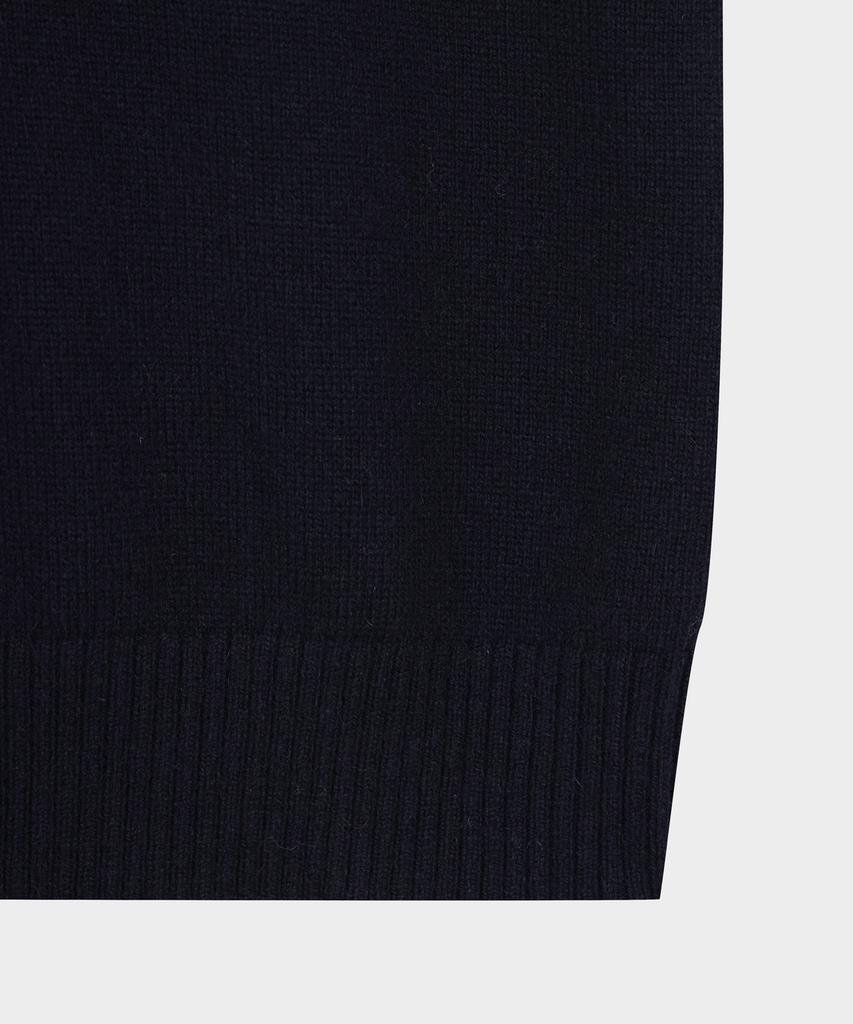 BROOKS BROTHERS [Heritage] Wool Cashmere Solid Sweater (Navy) (Bbwrmhg412)