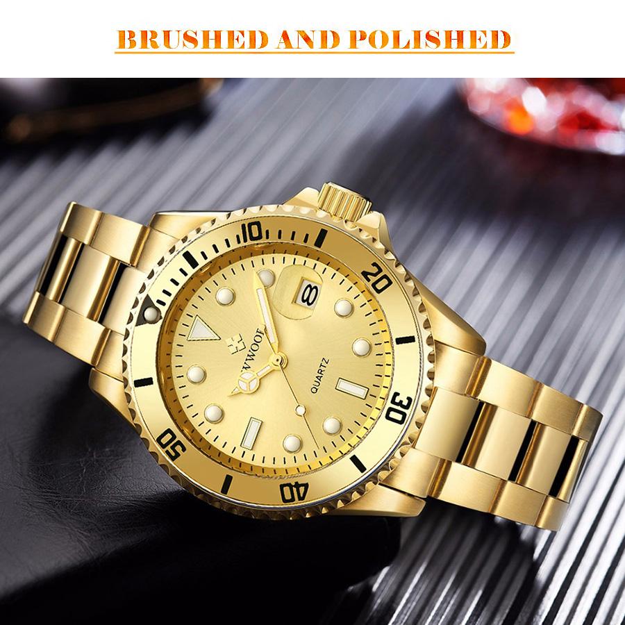 WWOOR Topmarke Luxusmode Herrenuhren Wasserdicht Datum Quarz Uhr Sportuhr für Herren Armbanduhr