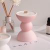 Ceramic Candlestick for Romantic Candlelit Dinners and Aromatherapy, Small Candle Holder for Holiday Atmosphere.