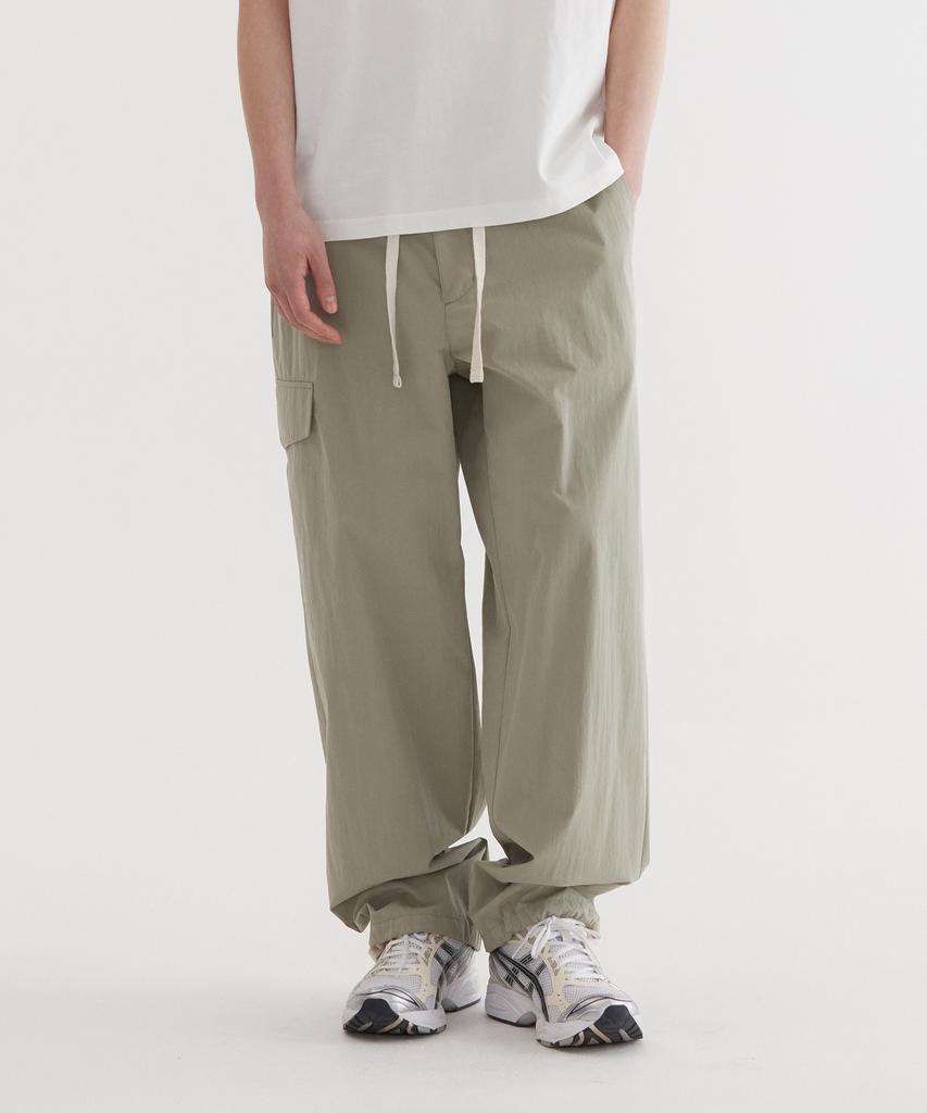COVERNAT Semi-Wide String Cargo Easy Pants Light Khaki