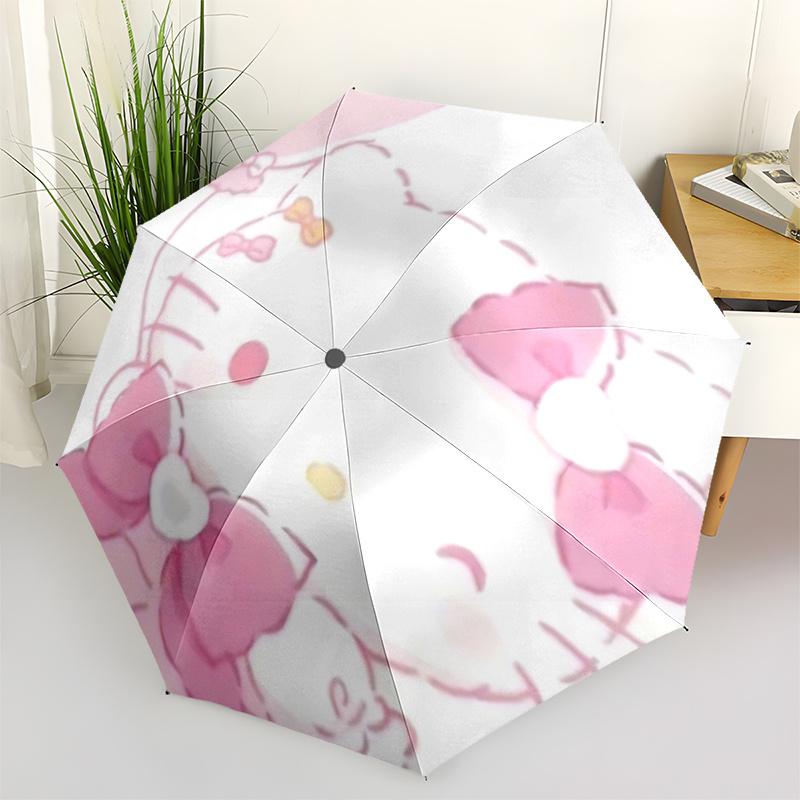 1pc Hello Kitty Automatic Opening/Closing Umbrella with Foldable Design, 8-Bone Iron Frame, Outdoor Use, Perfect Gift for Fans, Travelers, Daily Use,