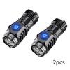 Hot-Selling Rechargeable Three-Eye LED Flashlight: Super Bright, Long-Range, Portable for Outdoor and Night Riding.