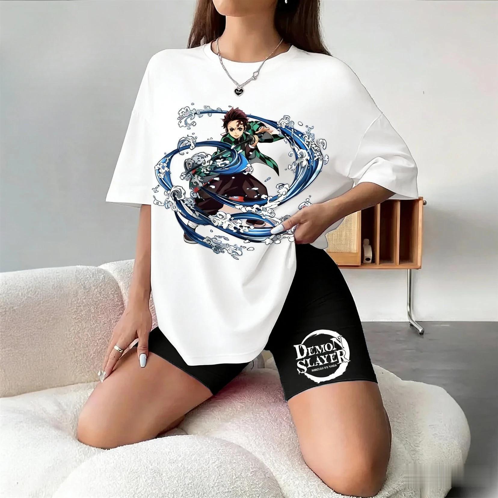 

Клинок, рассекающий демонов, Многоцветная Модная Женская Футболка для Родителей Высококачественная Летняя Повседневная Удобная Дышащая Короткий Рукав С Принтом Хлопковые Футболки S