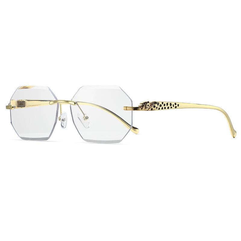 Ochelari de soare Femei Ochelari de soare fără ramă Eleganti Ochelari de soare pentru shooting pe stradă Ochelari cu design atrăgător pentru vacanță Ochelari cu diamante
