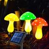 Garden Ornament Outdoor Christmas Lights Solar Mushroom Light Fairy String Lights LED Light