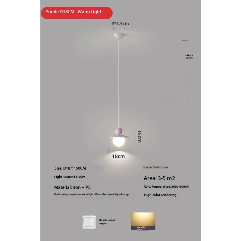 

Nordic LED люстра свет роскошь кавайный подвесной светильник прикроватная спальня дом детская комната кабинет декоративный подвесной светильник роскошь changeable фиолетовый