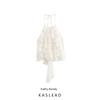 Kaslead New Arrival Women's Clothing Fashion Style Fashion Laminated Decoration Hanging Collar Tops 0881052