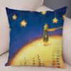 Little Prince Cushion Cover Decor France Anime Cartoon Print Pillow Case for Sofa Home Children Room Soft Plush Throw Pillowcase