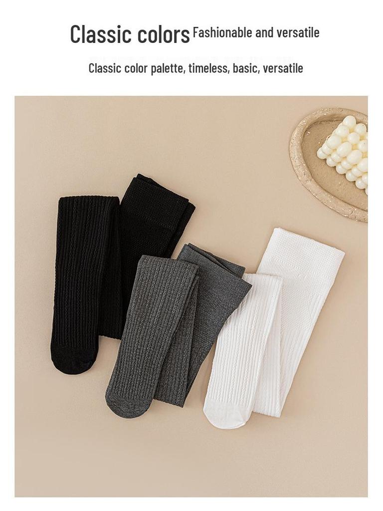 Czarne legginsy dziewczęce z podszewką z polaru - Cienkie, antypoślizgowe, na wiosnę/jesień.