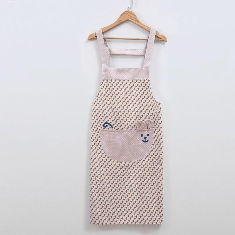 2024 Korean Style Waterproof Oil-Proof Fashionable Women's Apron for Stir-Frying