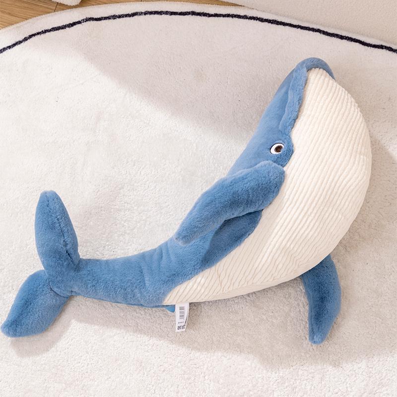 New  75/100cm New Style Blue Shark Plush Toys Big Fish Cloth Doll Whale Stuffed Animals Children Birthday Gift