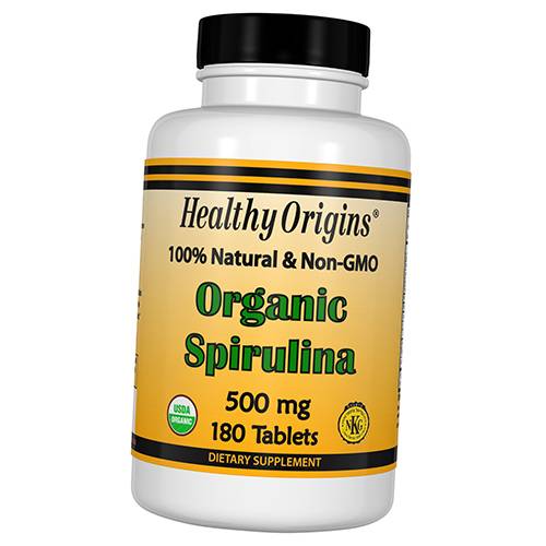 Органическая Спирулина, Organic Spirulina 500, Healthy Origins  180таб (71354003)