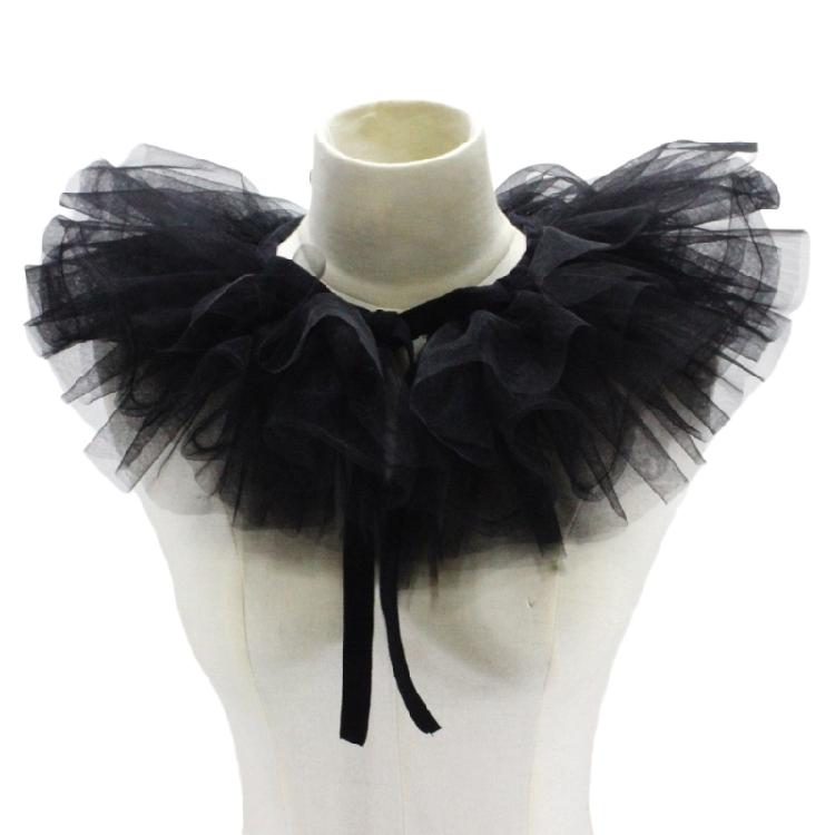 Vintage Mädchen Jabot Kragen Hals Viktorianischer Rüschenkragen mit Selbstbindeband