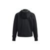 Under Armour Solid Color Logo Print Zip-Up Hoodie Women hoodies Black 1374106-001