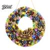 Indoor Christmas Wall Wreath 3D Pearl Hanging Acrylic Faux Art DIY Kit Lighted Beaded Craft