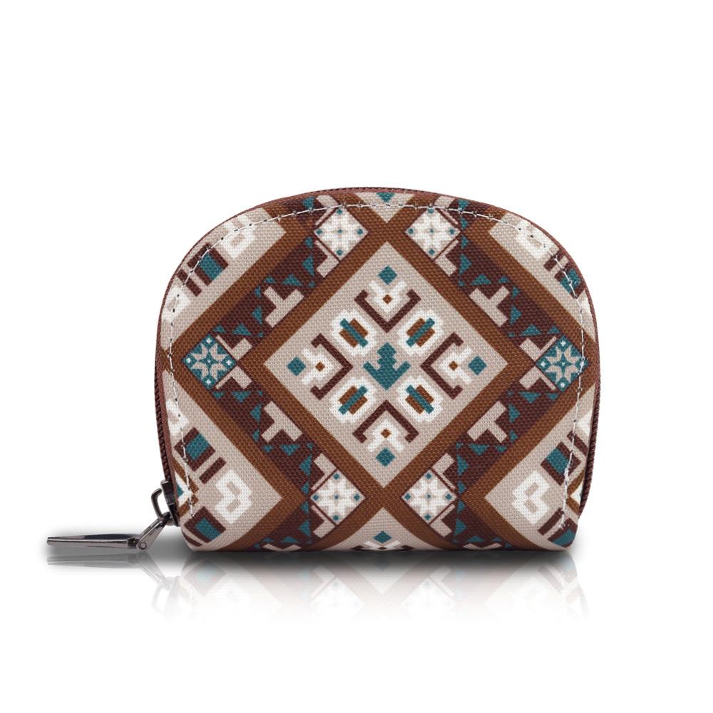 

Европейский и американский ретро парчовый кошелек для карт из ткани Оксфорд, легкий и портативный кошелек для монет, ручная сумка, кошелек для карт 9.4*2*9cm хаки