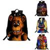 Lebendiger Five Nights At Freddy's Rucksack Mit Anime-Muster Für Kinder Und Schüler