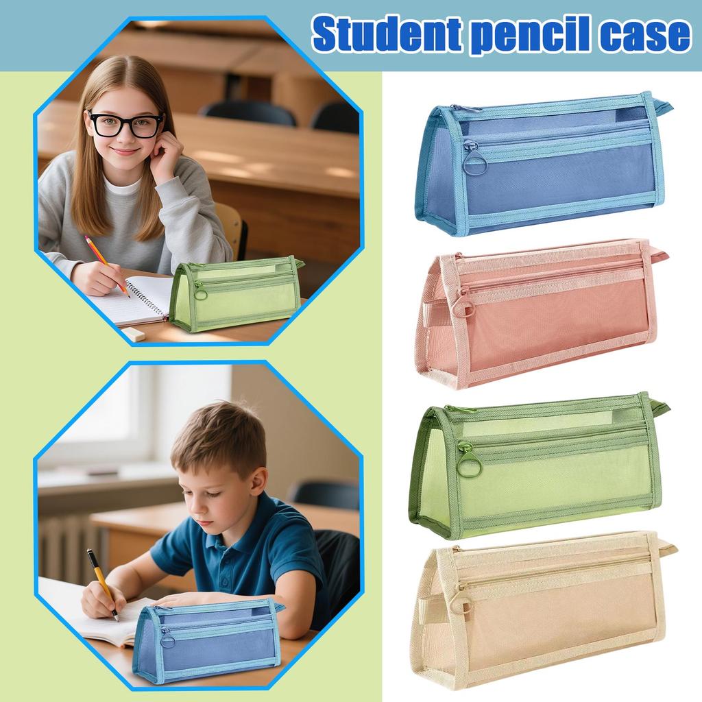 Pencil Pouch for Students, Kids, Teens, Large Capacity Pen Case for School Supplies