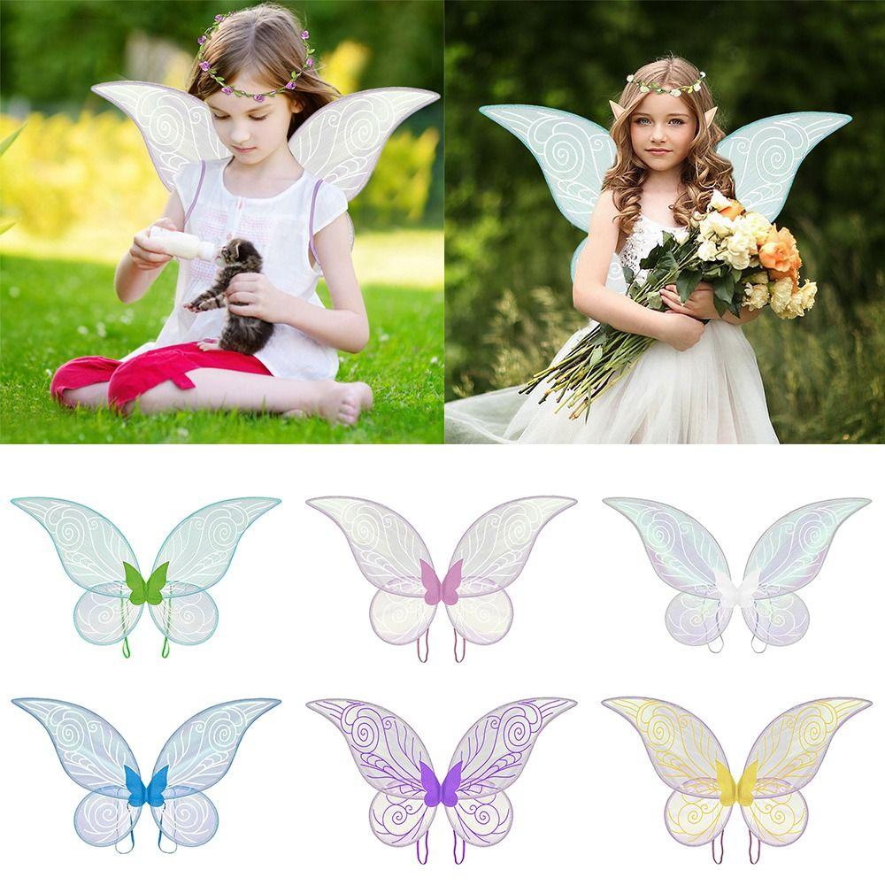 Funny Sparkling Adults Fairy Wings Dress-Up Party Favor Gift Girls Wings Halloween Cosplay Princess Angel Wings